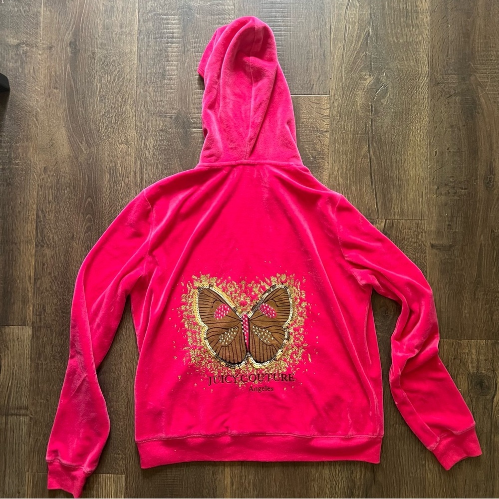 Juicy Couture Pink Velour Tracksuit Zip Up NWOT Size XL